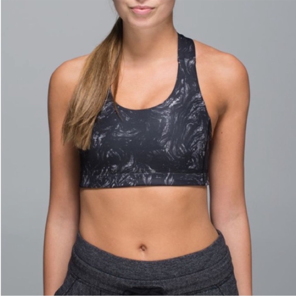 Lululemon Arsenal Ambient Gray Black All Sports Bra 2
